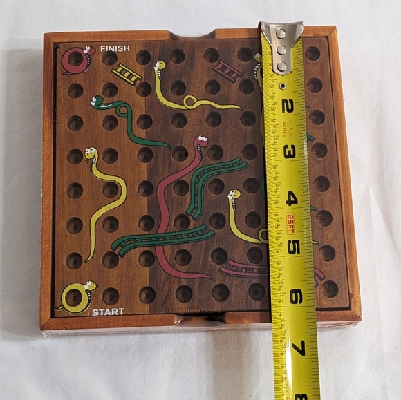 BRAINCANDY Wooden Snakes & Ladders Game, NEW - Picture 5 of 6